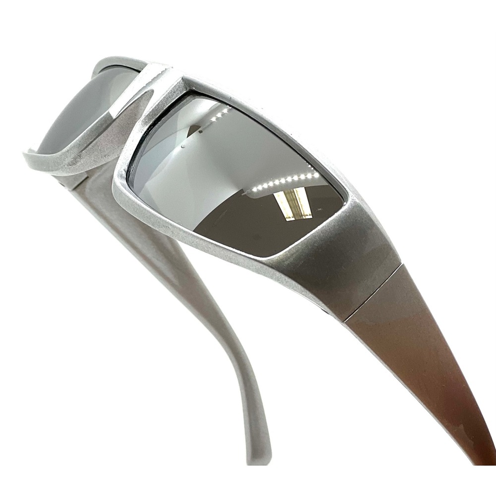 Futuristic Sunglasses Silver Metallic Shield Goggle Sun‎ Glasses Women Men Lenes